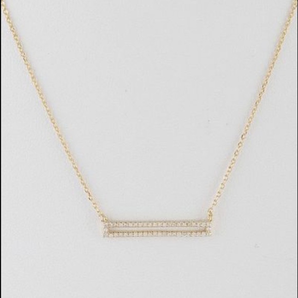 Rhinestone Bar Necklace